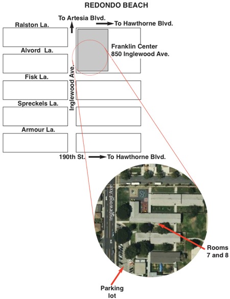 Map of area around Franklin Center